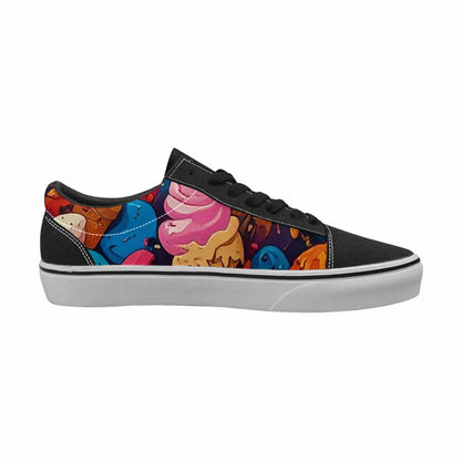 WOMEN'S Ice Cream Motif Ice Lace-Up Canvas Kaleidoscope Sneakers