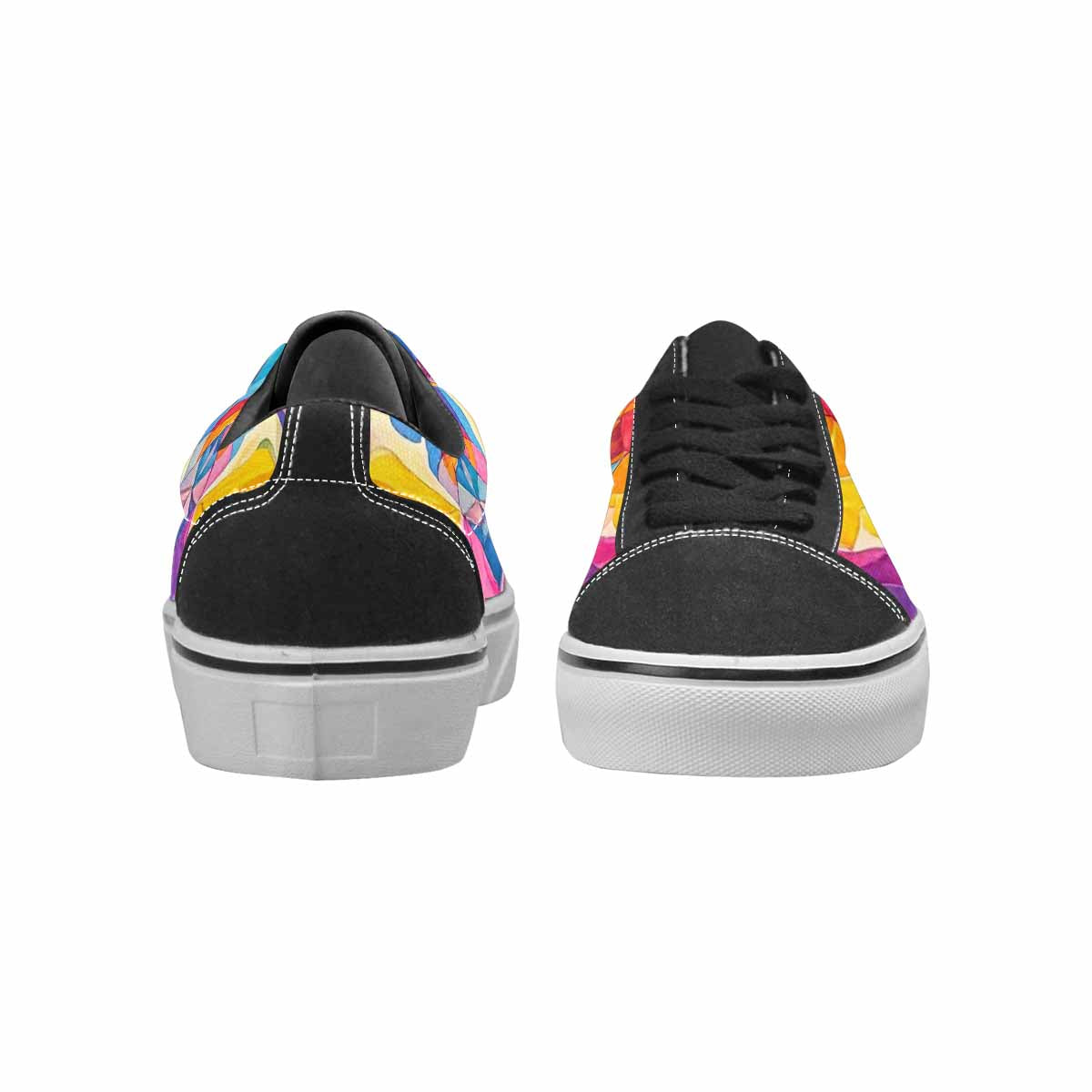 MEN'S Pansexual Flag Color Canvas Lace-Up Dark Academia Shoes