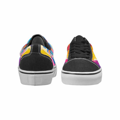 MEN'S Pansexual Flag Color Canvas Lace-Up Dark Academia Shoes