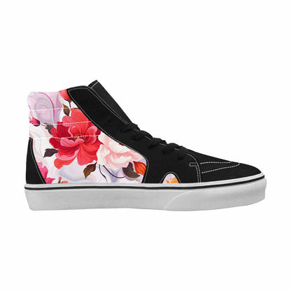 WOMEN'S Marble Floral High Top Canvas Cottagecore Sneakers