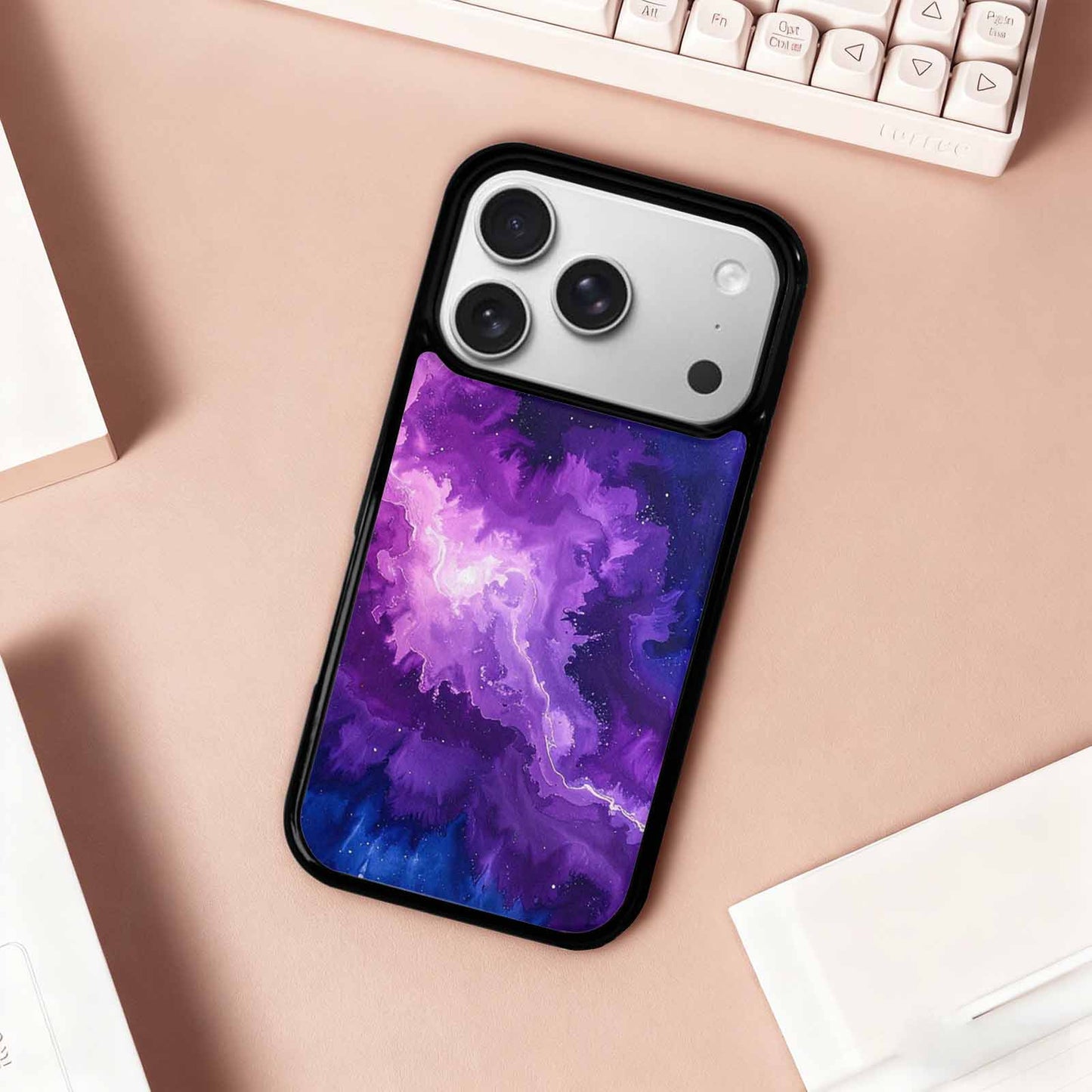 iPhone 17 Pro Case — Cosmic Tie Dye Pattern Deep Tie, Custom Phone Case