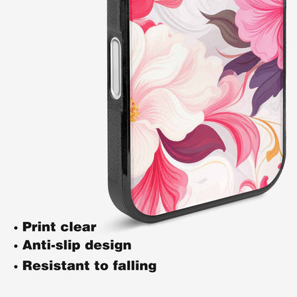 iPhone 16 Plus Case — Marble Floral Custom Personalized Phone Cover, Unique Phone Case Design