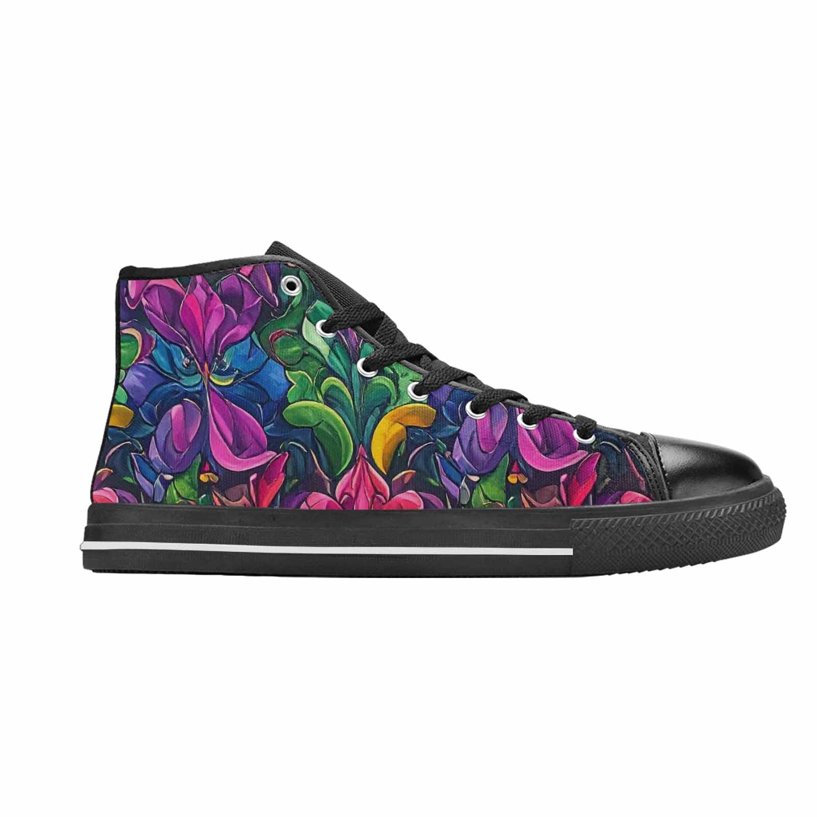 MEN'S Polysexual Flag Color High Top Canvas Wallpaper Art Custom Shoes