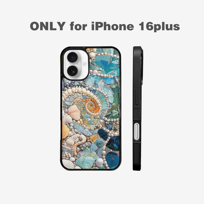 iPhone 16 Plus Case — Seashell Collage Seashell Collage Pattern Hundreds, Original Design Phone Case