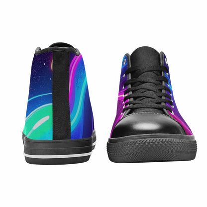 MEN'S 80S Neon Cartoon High Top Canvas Dark Academia Custom Shoes