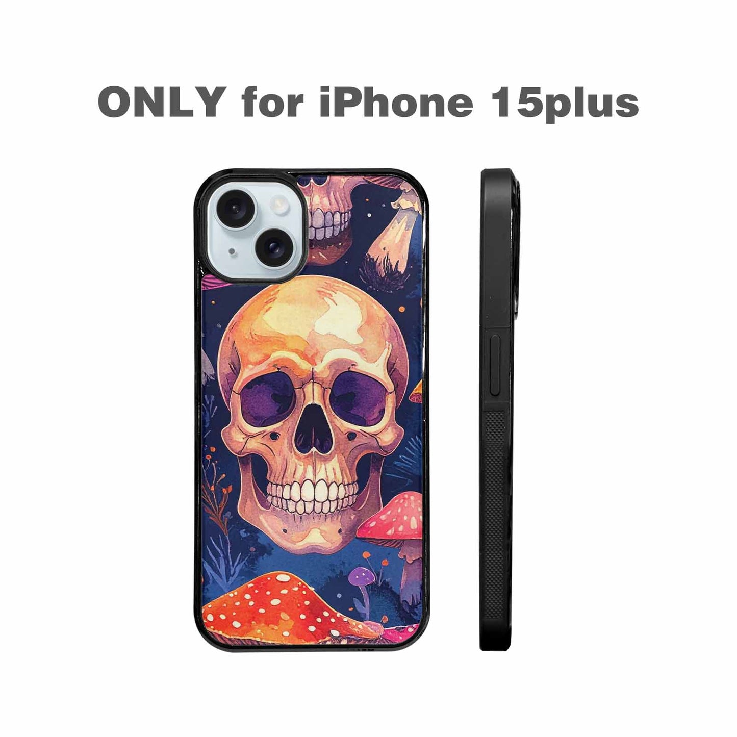 iPhone 15 Plus Case — Mushroom Skulls Custom, Personalized Phone Case