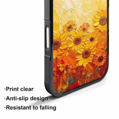 iPhone 17 Pro Max Case — Impressionist Sunflower Brushstroke Pattern Floral, Original Design Phone Case