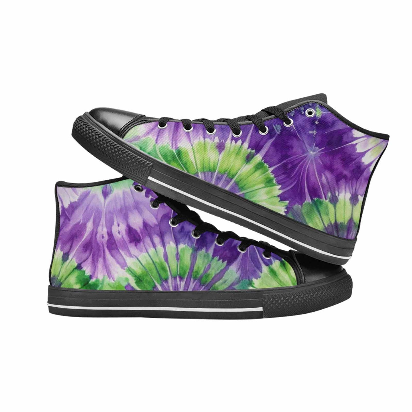 MEN'S Tie Dye - High Top Canvas Vivid Custom Shoes