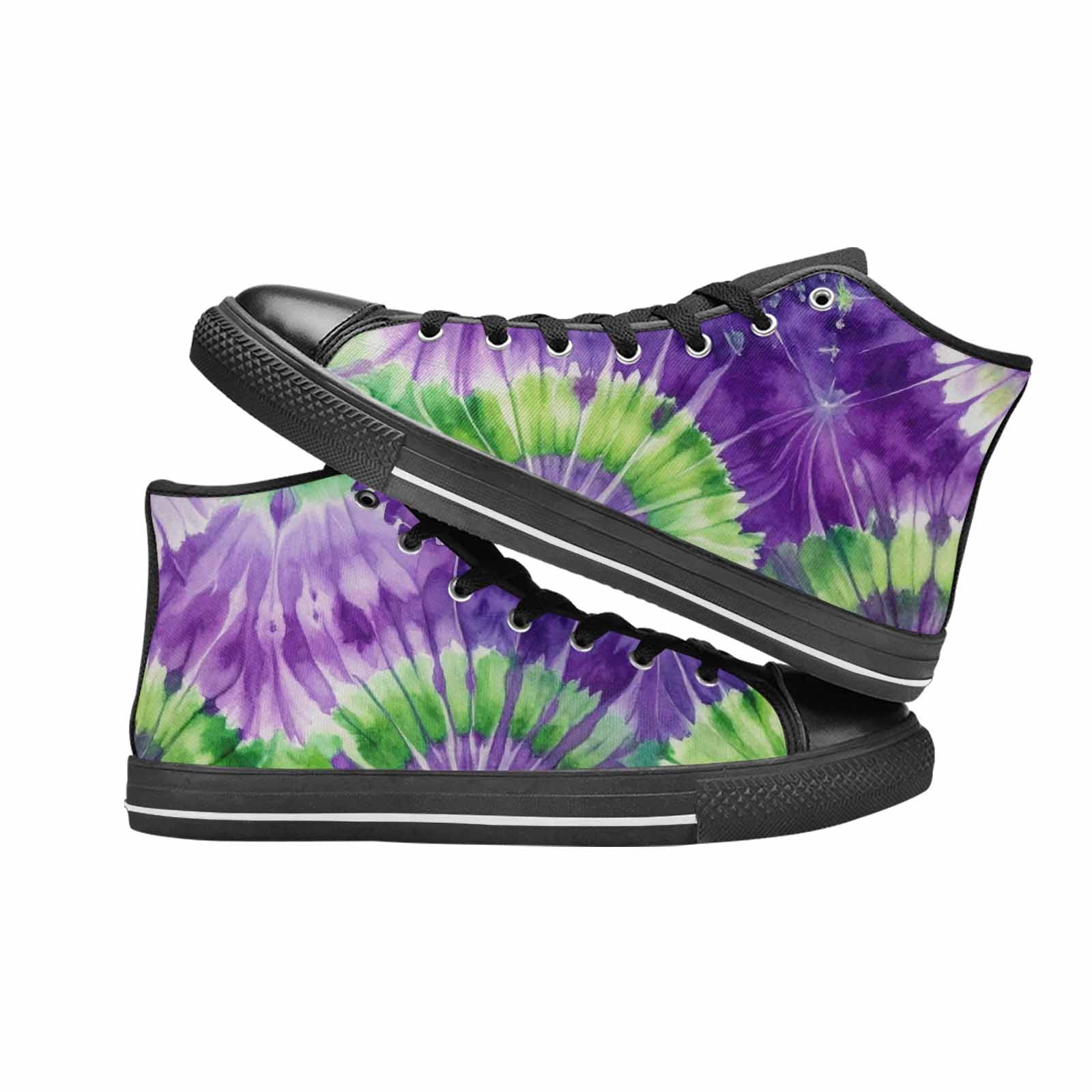 MEN'S Tie Dye - High Top Canvas Vivid Custom Shoes