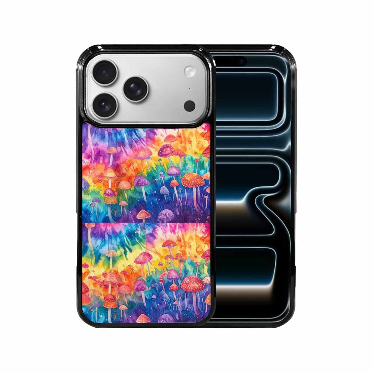 iPhone 17 Pro Max Case — Mushrooms Tie Dyemushrooms Pat Tie Dye, Custom Phone Case