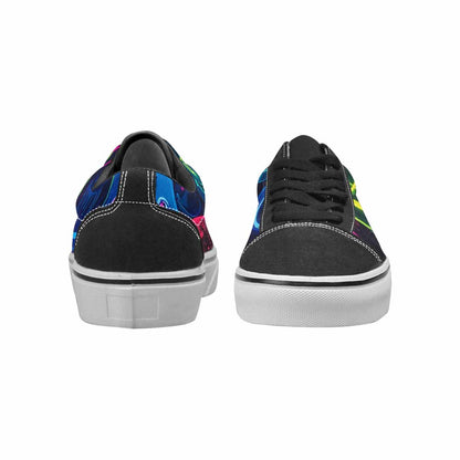 WOMEN'S Smiley Faces × Glow Lace-Up Canvas Kaleidoscope Sneakers
