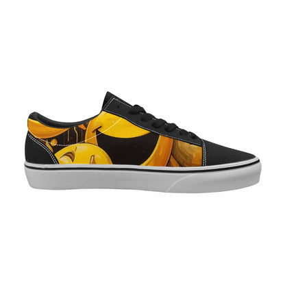 WOMEN'S Melting Moon Smiley — Lace-Up Canvas Dreamcore Custom Shoes