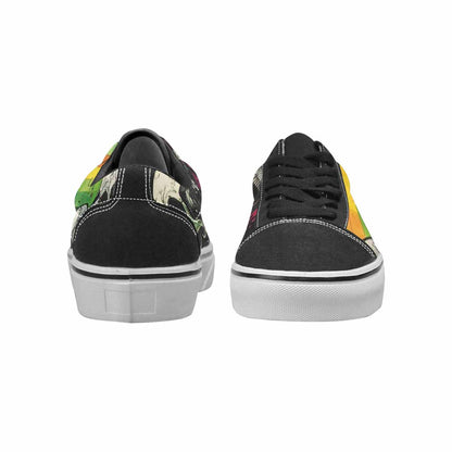 WOMEN'S Rainbow From Skull S Lace-Up Canvas Dark Academia Sneakers