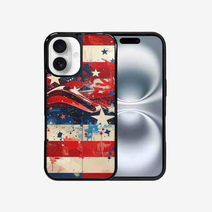 iPhone 16 Case — Patriotic Stars And Stripes American Stars, Custom Art Phone Cover