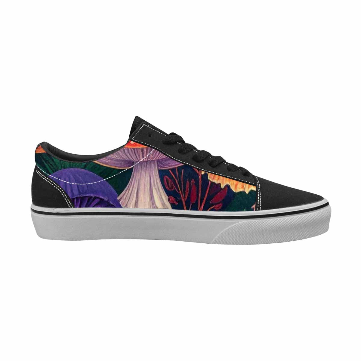 WOMEN'S Mushrooms  Botanical Mushrooms Lace-Up Canvas Dreamcore Custom Shoes