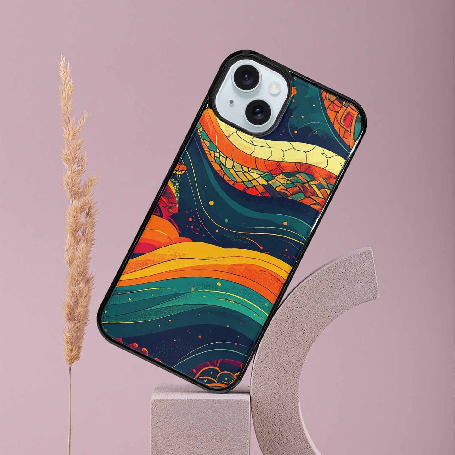 iPhone 15 Plus Case — Hippie Serpent Pulse, Custom Phone Case