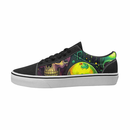 MEN'S Skulls Canvas Custom Fashion Wallpaper Art Handmade Custom Shoes