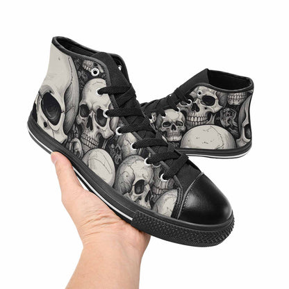 MEN'S Skulls - Classic High Top Canvas Grunge Custom Sneakers