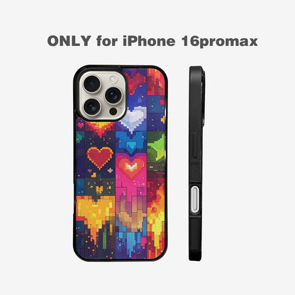 iPhone 16 Pro Max Case — Pixel Art 8 Bit Burst Pattern, Custom Phone Case