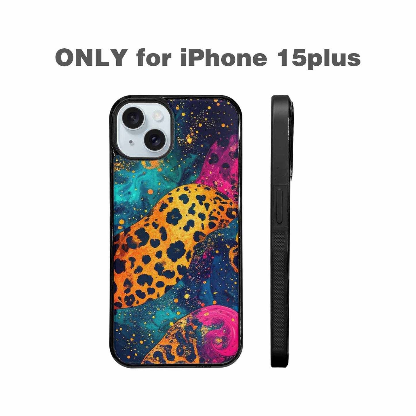 iPhone 15 Plus Case — Leopard Print Galaxy, Customized Protective Case