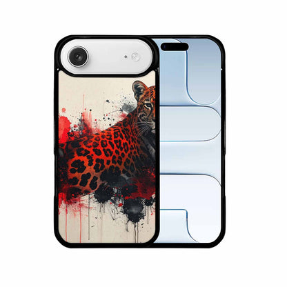 iPhone 17 Air Case — Animal Print Black Red Ink Animal, Custom Art Phone Cover