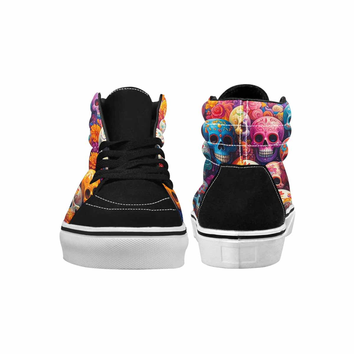 MEN'S Sugar Skulls Melting Sugar High Top Canvas Y2K Custom Shoes