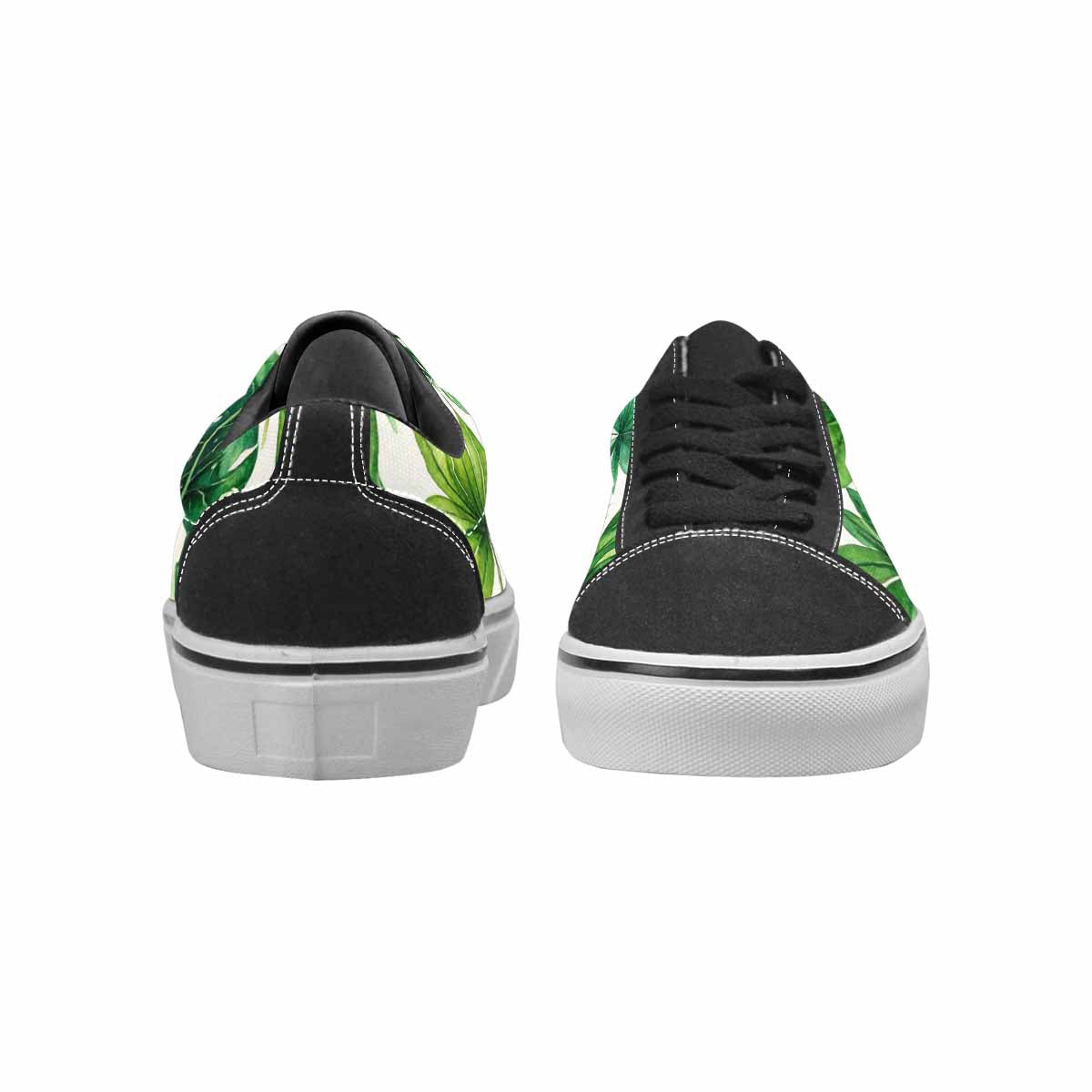 WOMEN'S Seven-Point Palmate Leaf Canvas Lace-Up Grunge Custom Shoes
