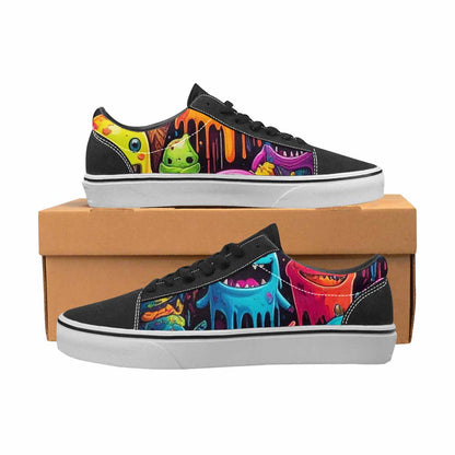 WOMEN'S Ice Cream Monsters  Lace-Up Canvas Neon Fantasy Custom Shoes