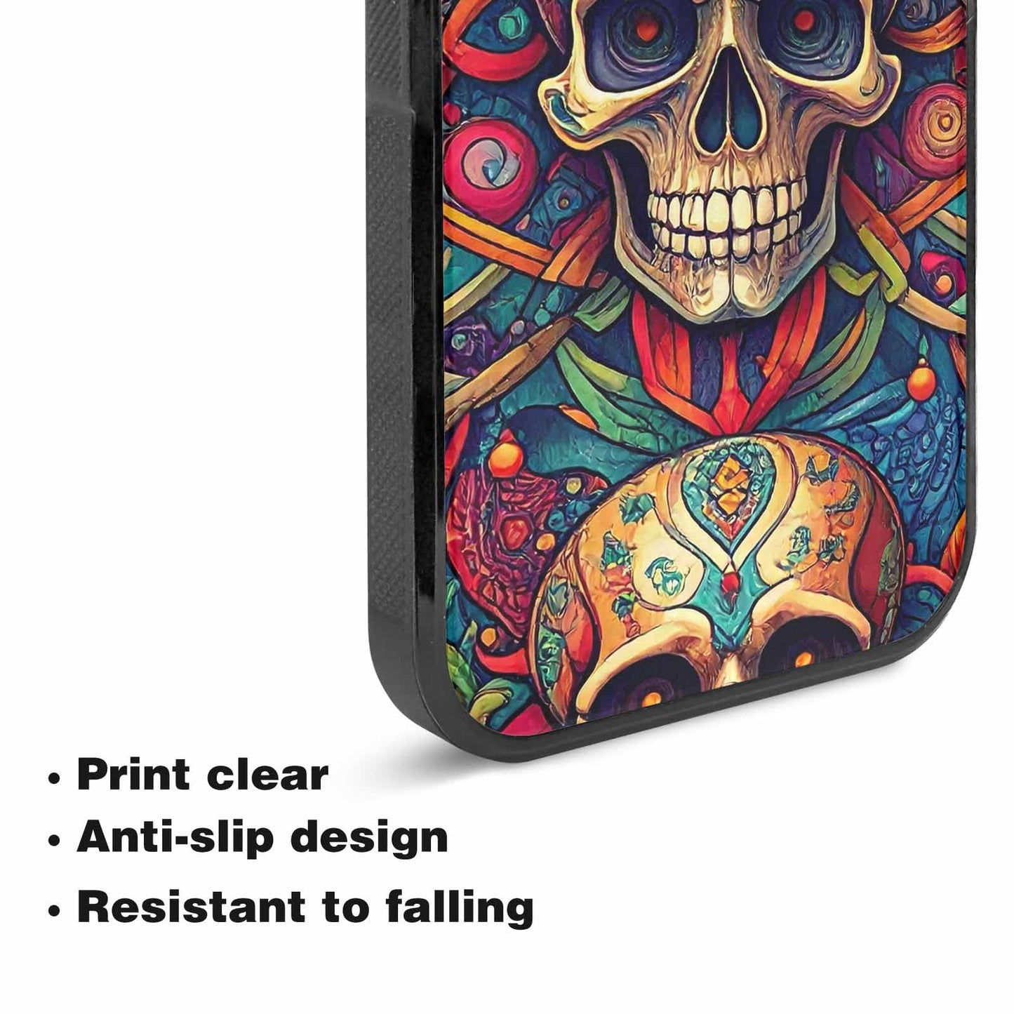 iPhone 15 Plus Case — Sacred Geometry Lots Of Skulls Seamless, Original Design Phone Case