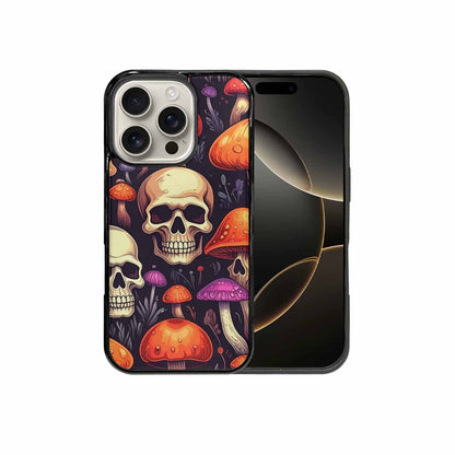 iPhone 16 Pro Case — Mushroom Skulls, Unique Phone Case Design