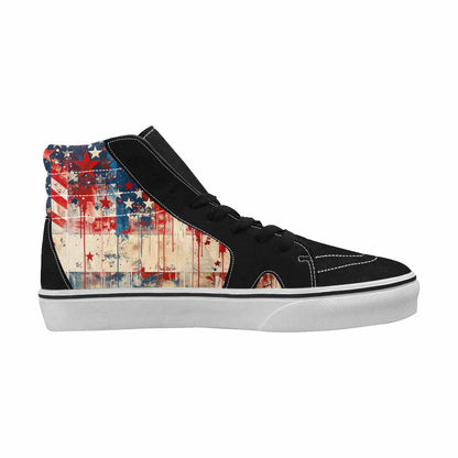 WOMEN'S Patriotic High Top Canvas Streetwear Vivid Custom Art Shoes