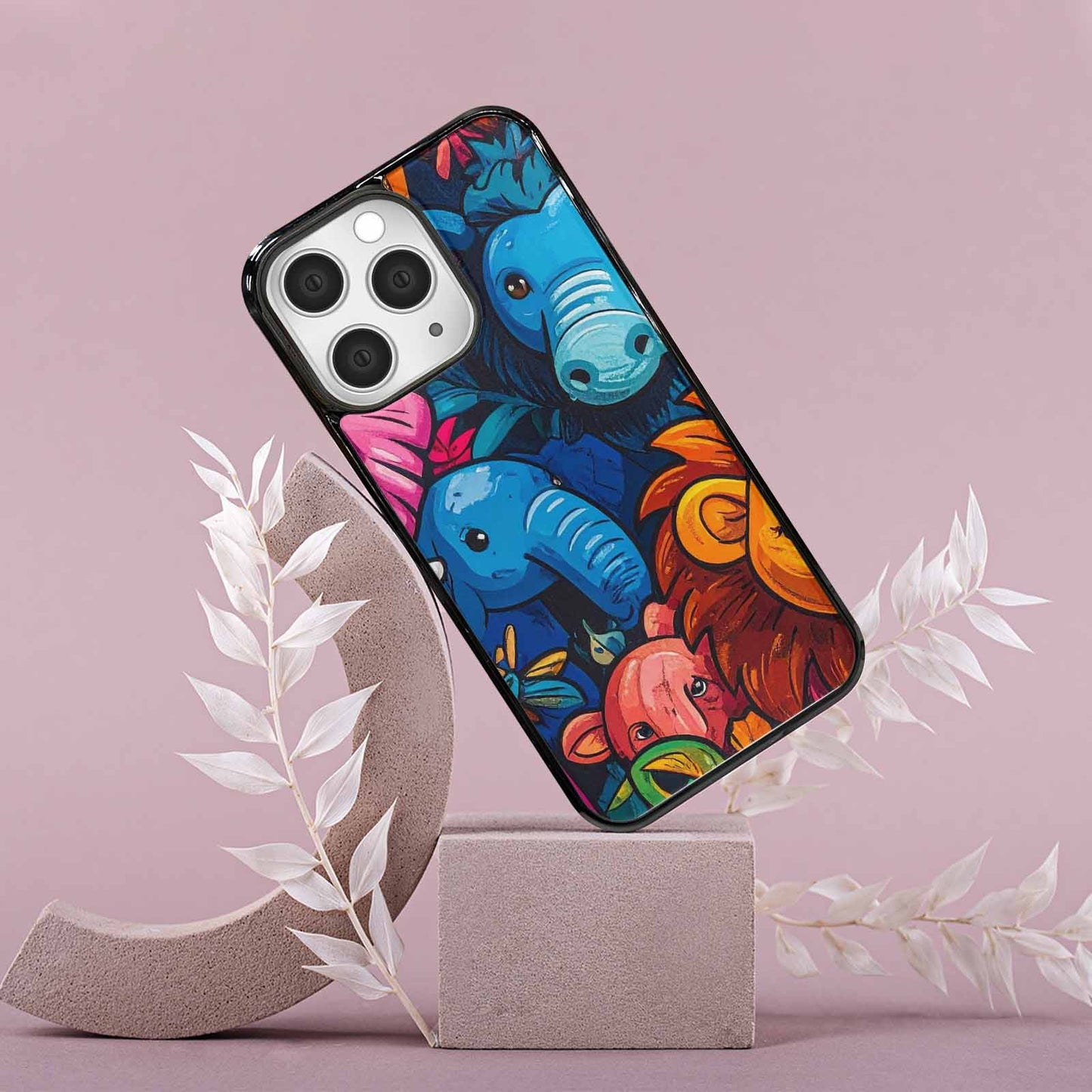 iPhone 15 Pro Max Case — Cartoon Animal Characters, Custom Designed Case Cover