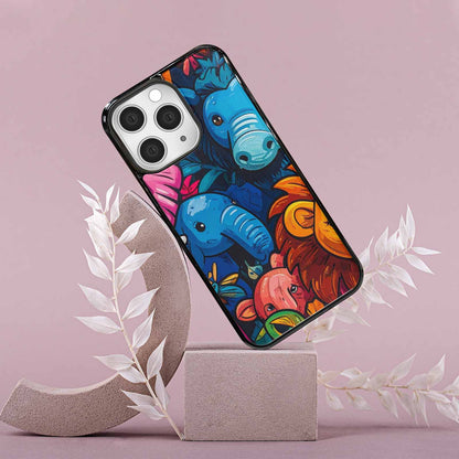iPhone 15 Pro Max Case — Cartoon Animal Characters, Custom Designed Case Cover