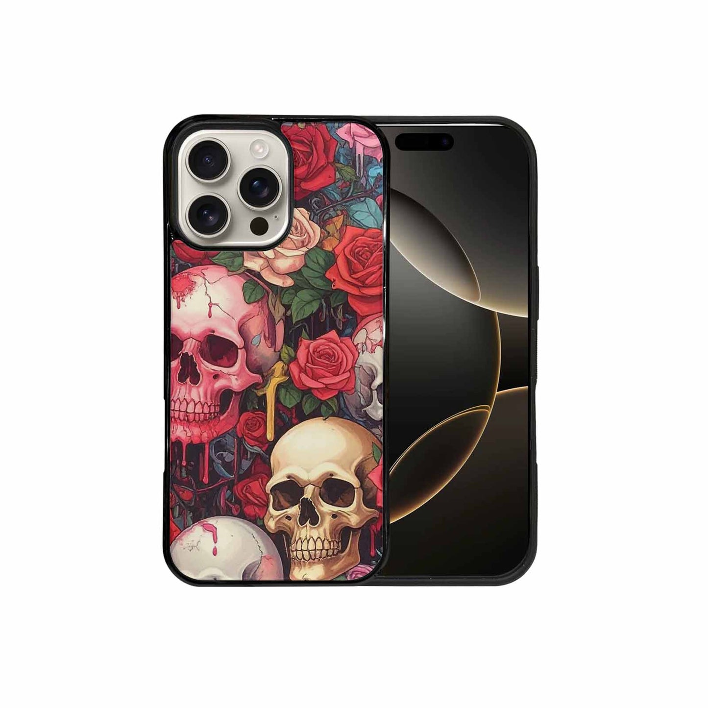 iPhone 16 Pro Max Case — Skulls And Roses Skulls And Roses, Unique Phone Case Design