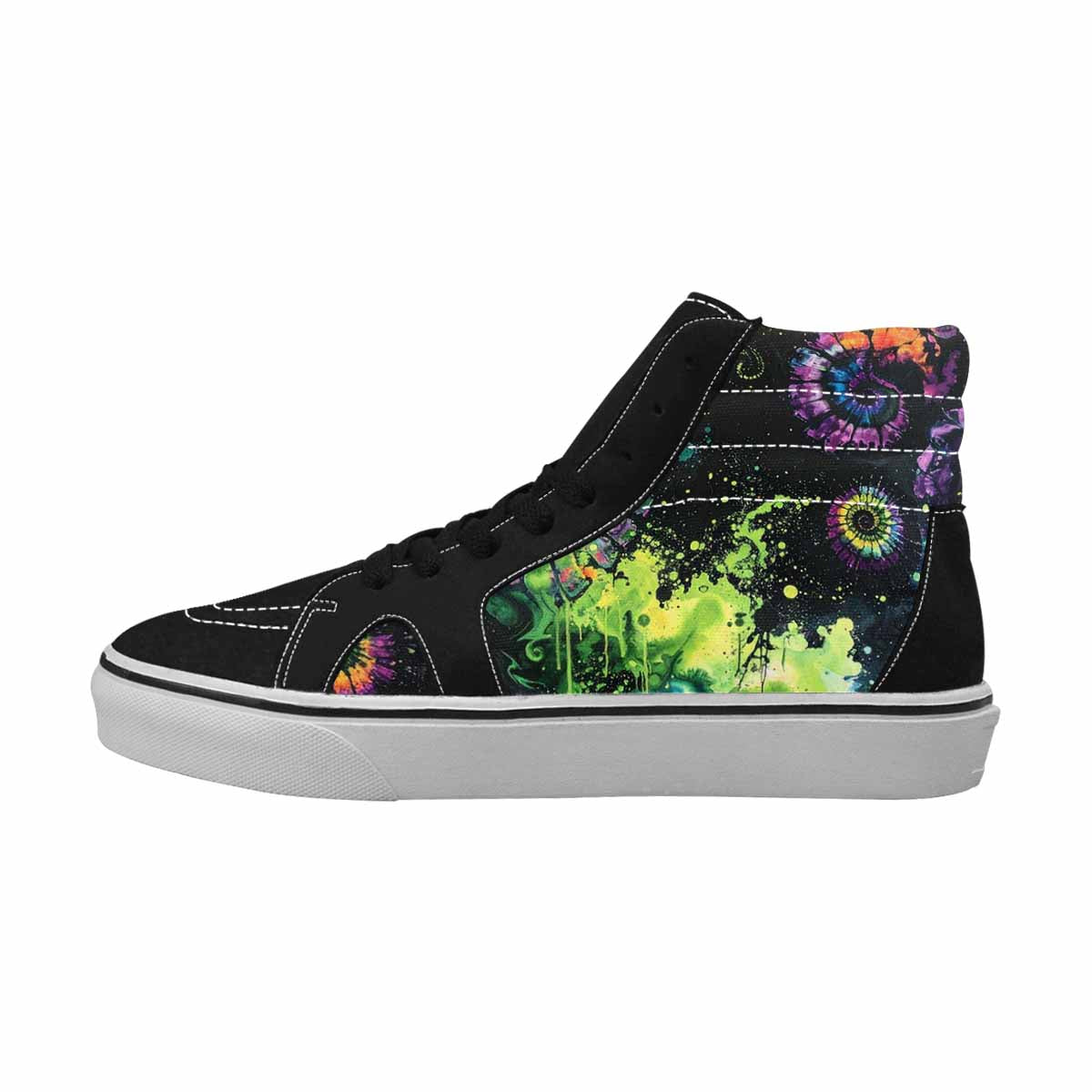 MEN'S Tie High Top Canvas Surreal Custom Shoes