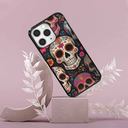 iPhone 15 Pro Max Case — Dia De Los Muertos Sugar Skull, Unique Phone Case Design