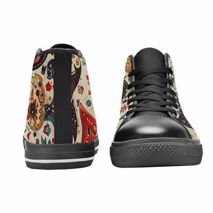 MEN'S Paisley Bandana High Top Canvas Aesthetic Shoes