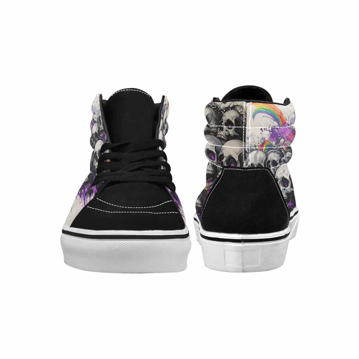 MEN'S Rainbow From Skull S High Top Canvas Cottagecore Custom Sneakers