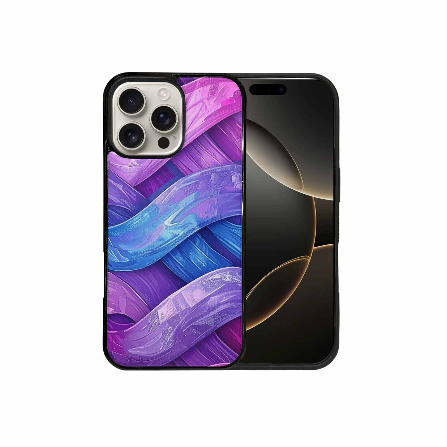 iPhone 16 Pro Max Case — Bisexual Flag Color Theme Small Rainbow, Customized Protective Case