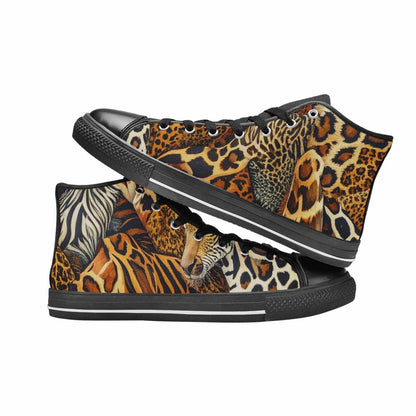 MEN'S Animal Print High Top Canvas Cottagecore Custom Sneakers