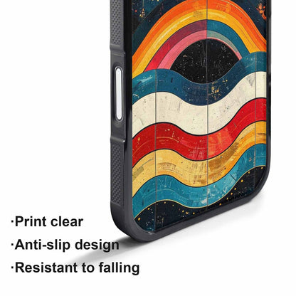 iPhone 17 Pro Max Case — Retro Wave Scallop Stripe Small Retro, Custom Made Phone Cover