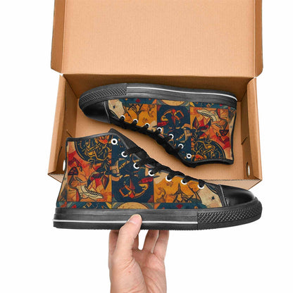 MEN'S Old School Tattoo High Top Canvas Surreal Shoes