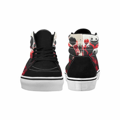 MEN'S Melting Moon Smiley High Top Canvas Neon Fantasy Custom Shoes