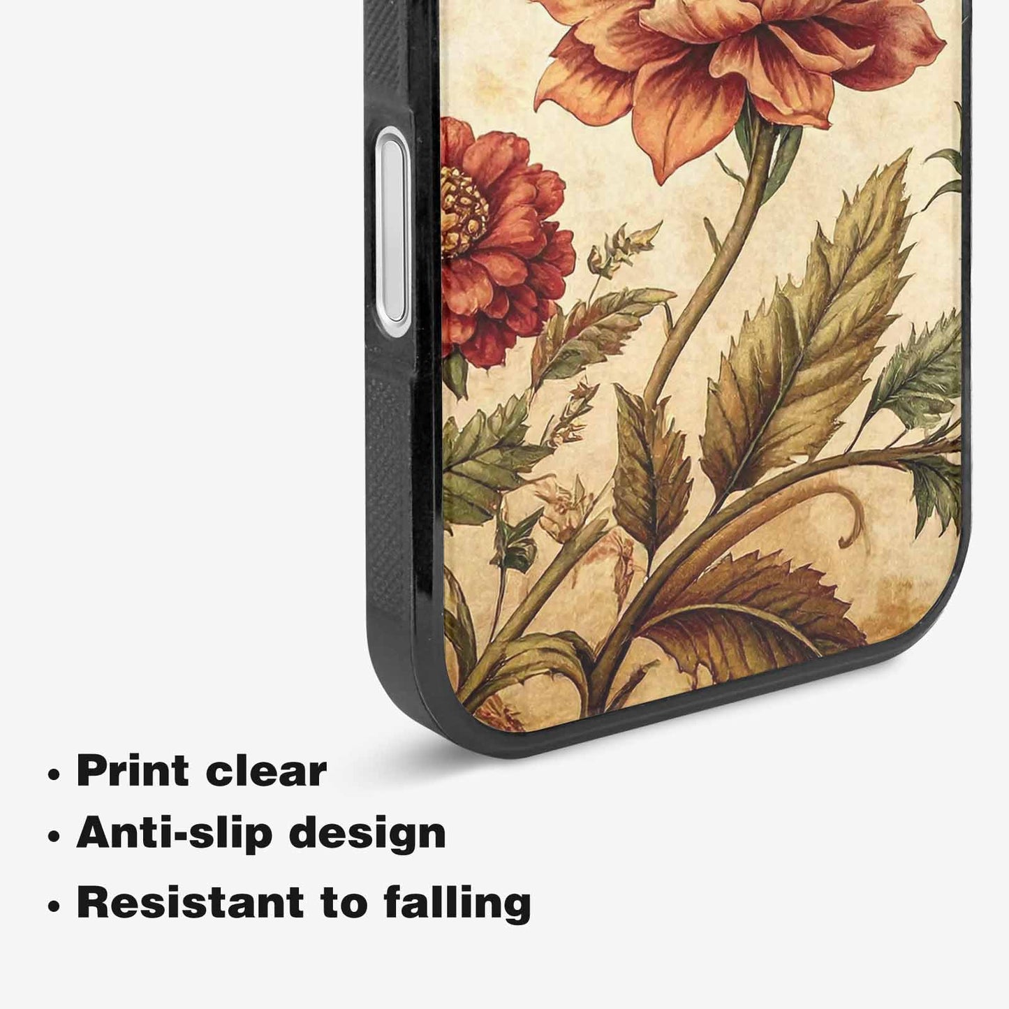 iPhone 16 Plus Case — Vintage Botanical Art Pattern, Custom Print Case Cover