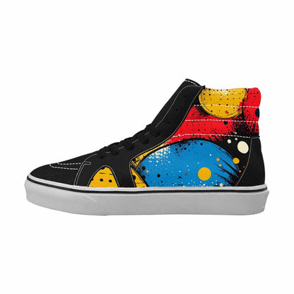 WOMEN'S Comic Book Halftone High Top Canvas Vivid Sneakers