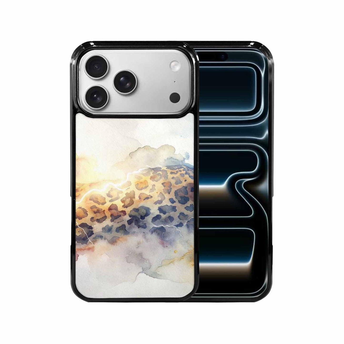 iPhone 17 Pro Max Case — Glowing Leopard Print Animal Print, Original Design Phone Case