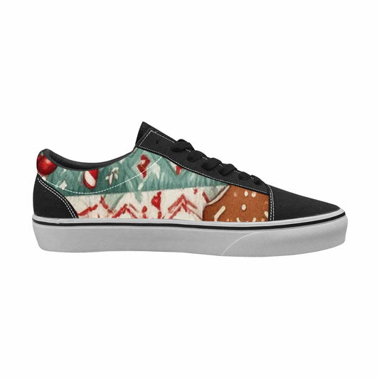 WOMEN'S Christmas Holly Snowflake Canvas Lace-Up Vibrant Chaos Sneakers