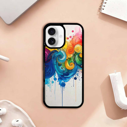 iPhone 17 Case — Tie Dye Swirls (black Tie Dye, Custom Art Phone Cover