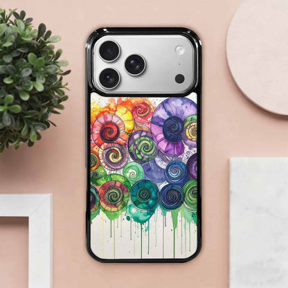 iPhone 17 Pro Max Case — Black &amp; Green Ink Tie Dye, Custom Designed Case Cover