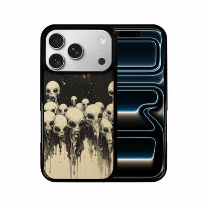 iPhone 17 Pro Case — Melting Aliens Pattern Hundreds Of Alien, Personalized Phone Case